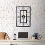 Wallity Reloj de Pared Decorativo de Metal November XL 70x49 cm Negro Elegante para Salón y Dormitorio
